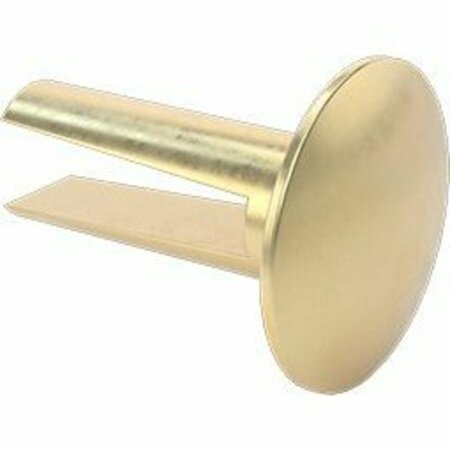 BSC PREFERRED Brass Split Rivets 9/64 Diameter for 0.125-0.25 Material Thickness, 25PK 97461A673
